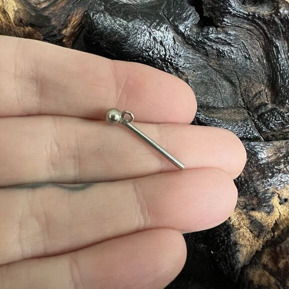 Vintage Sterling Silver Charm Drumstick Band Music Cheer Pep - Picture 3 of 5